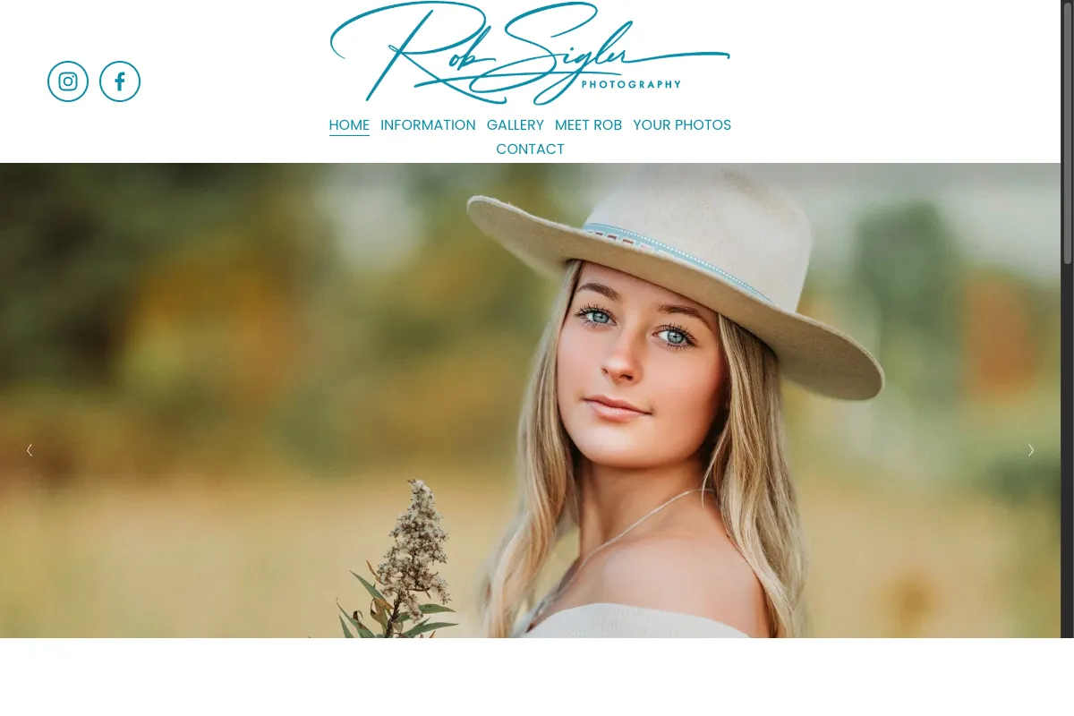 Web design project for Rob Sigler Photography in Jamestown NY by Click Media and Marketing.